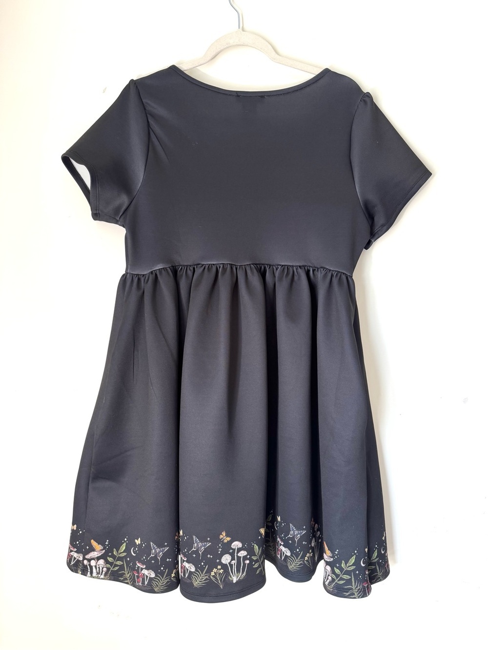 Hot Topic Black Mushroom Border Babydoll Dress Size Large - Picture 4 of 9